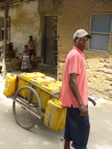 The delivery of water in Bagamoyo Old Town