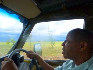 Chester, our safari leader, is an old pro, been taking people like us to search for animals for 25 years. Driving through this storm is old hat to him. 