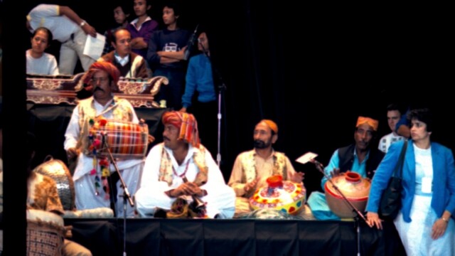 1986 Vancouver BC Royal Bank/Expo 86 World Festival/World Drum Festival 1st row Pakistan 2nd row Indonesia Gamelan Photo Barry Burns