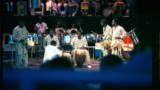 1986 Vancouver BC Royal Bank/Expo 86 World Festival World Drum Festival Senegal Drummers Photo Barry Burns